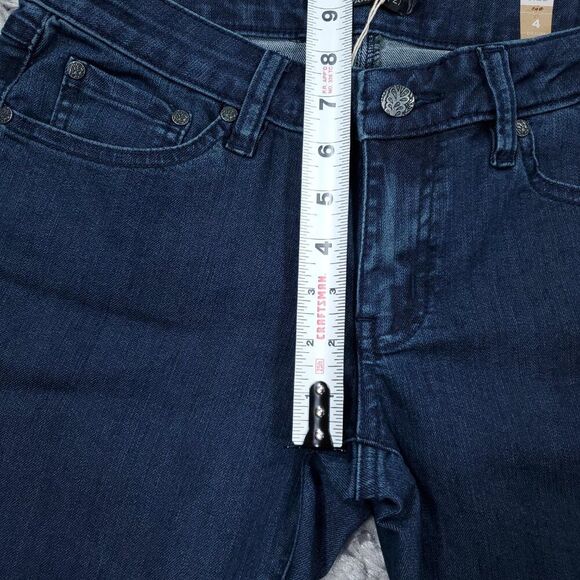 Prana Kara Rolled Skinny Jeans Indigo Blue Size 4 27 Stretch Cuffed Low Rise - Picture 9 of 12